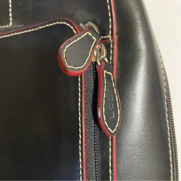 Lodis Audrey Under Lock Key Zip Top Tote Computer Bag Black Red1